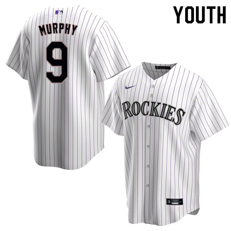 Nike Youth #9 Daniel Murphy Colorado Rockies Baseball Jerseys Sale-White